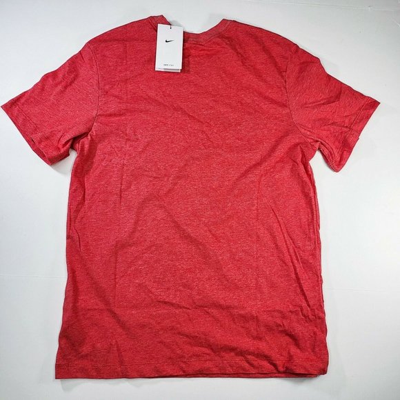 Nike Dri-Fit T-Shirt Men's Training Running Sport Athletic Red Swoosh CZ9724-672 - Picture 4 of 7